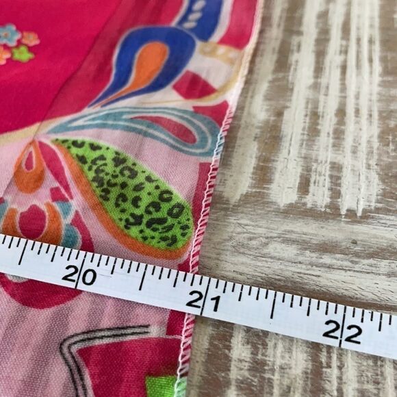 70s style Floral and butterfly pattern Scarf - Picture 5 of 5